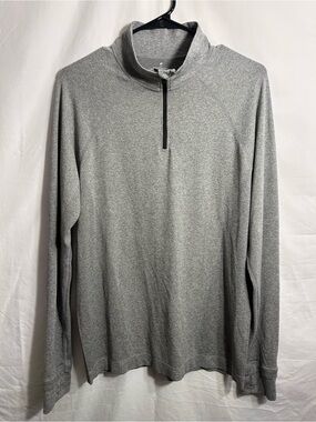 Fabletics Men's Gray Quarter-Zip Pullover Sweater